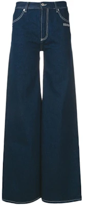 Off-White Seluar Jeans Denim Lebar Kaki Biru Buy Off-White Seluar Jeans Denim Lebar Kaki Biru