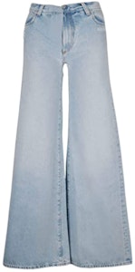 淺藍色Off-White喇叭寬管牛仔褲 Buy 淺藍色Off-White喇叭寬管牛仔褲