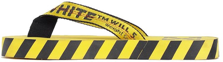Off-White Flip Flops 'Graphic Print - Yellow' OMIA131S20D270206000 Off-White Flip Flops 'Graphic Print - Yellow' OMIA131S20D270206000