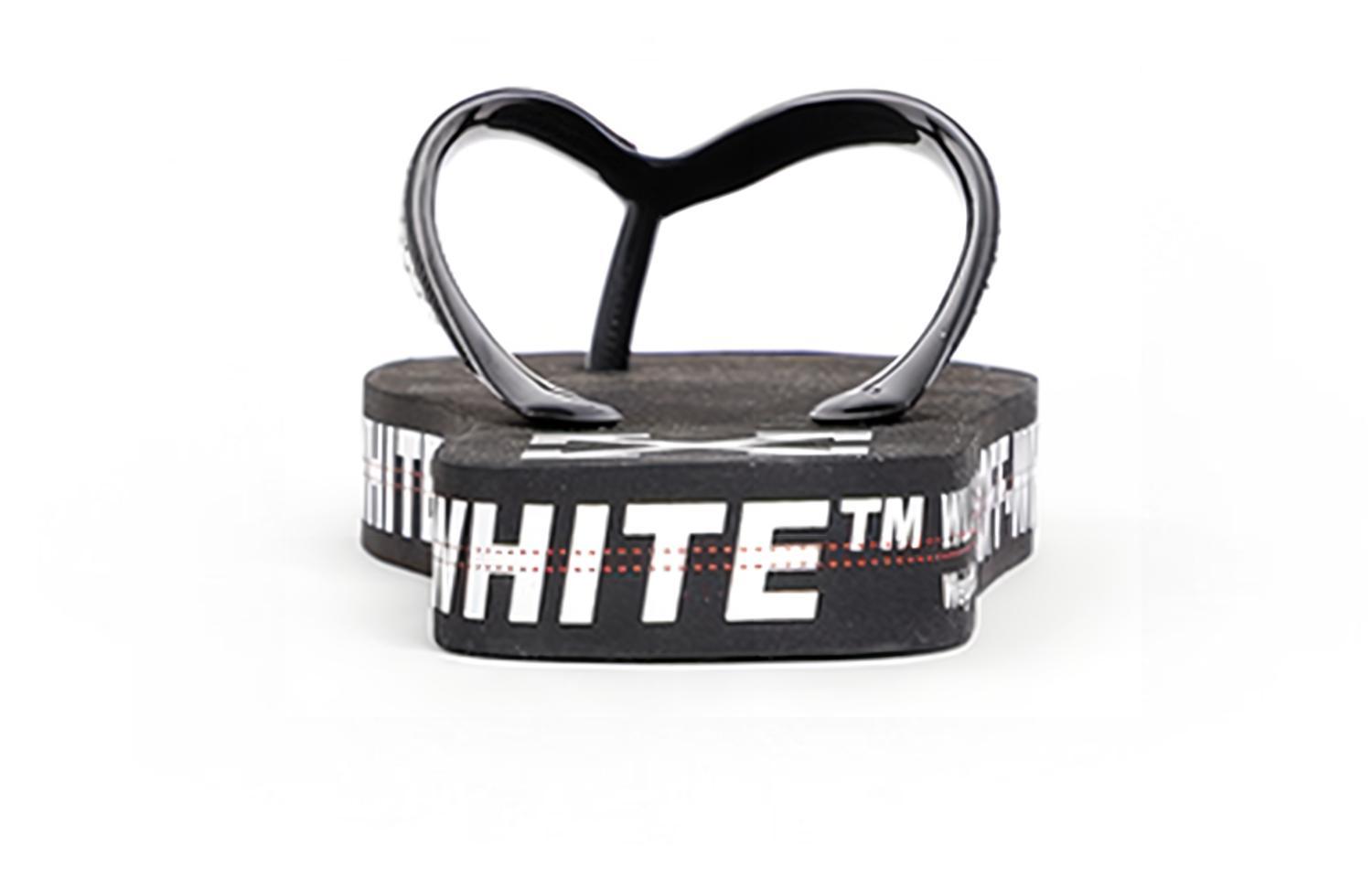 Off-White Flip Flops 'Typographic Logo - Black' 圖 5
