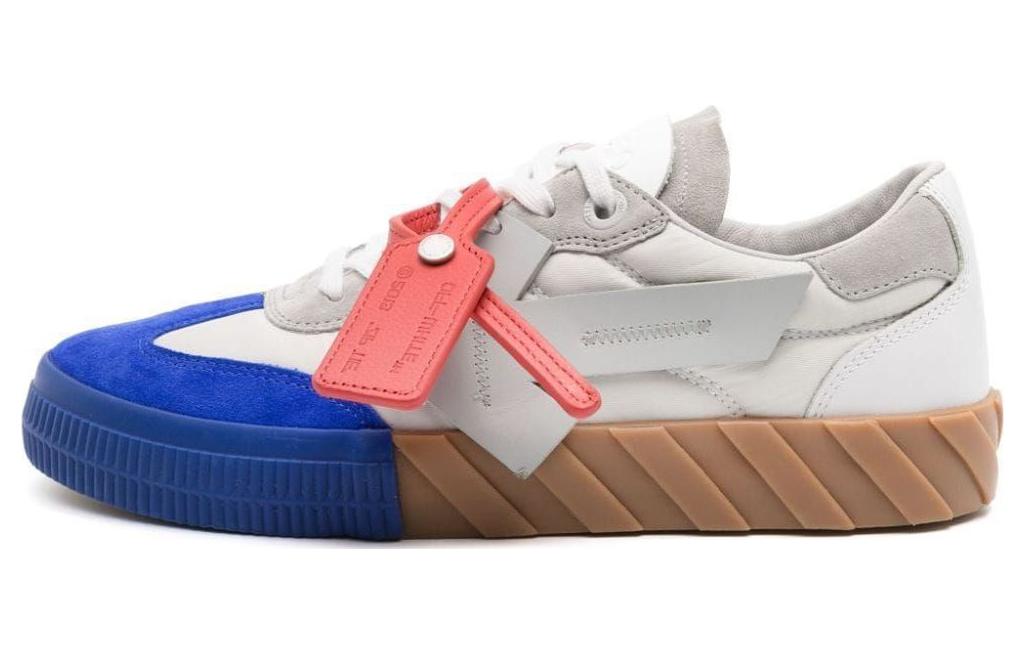 Off-White Floating Arrow Low Vulc Leather 'Blue Fluo Green'