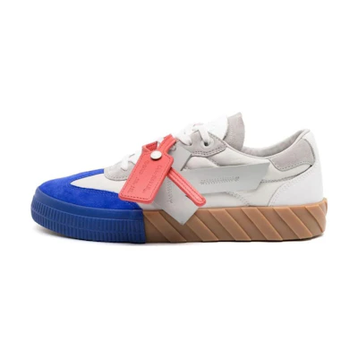 Off-White Floating Arrow Low Vulc Leather 'Blue Fluo Green'