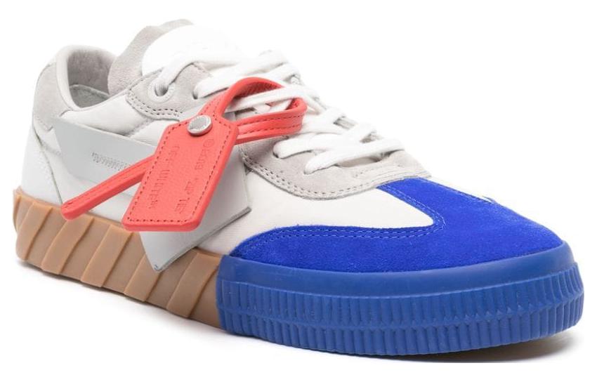 Off-White Floating Arrow Low Vulc Leather 'Blue Fluo Green' 圖 2