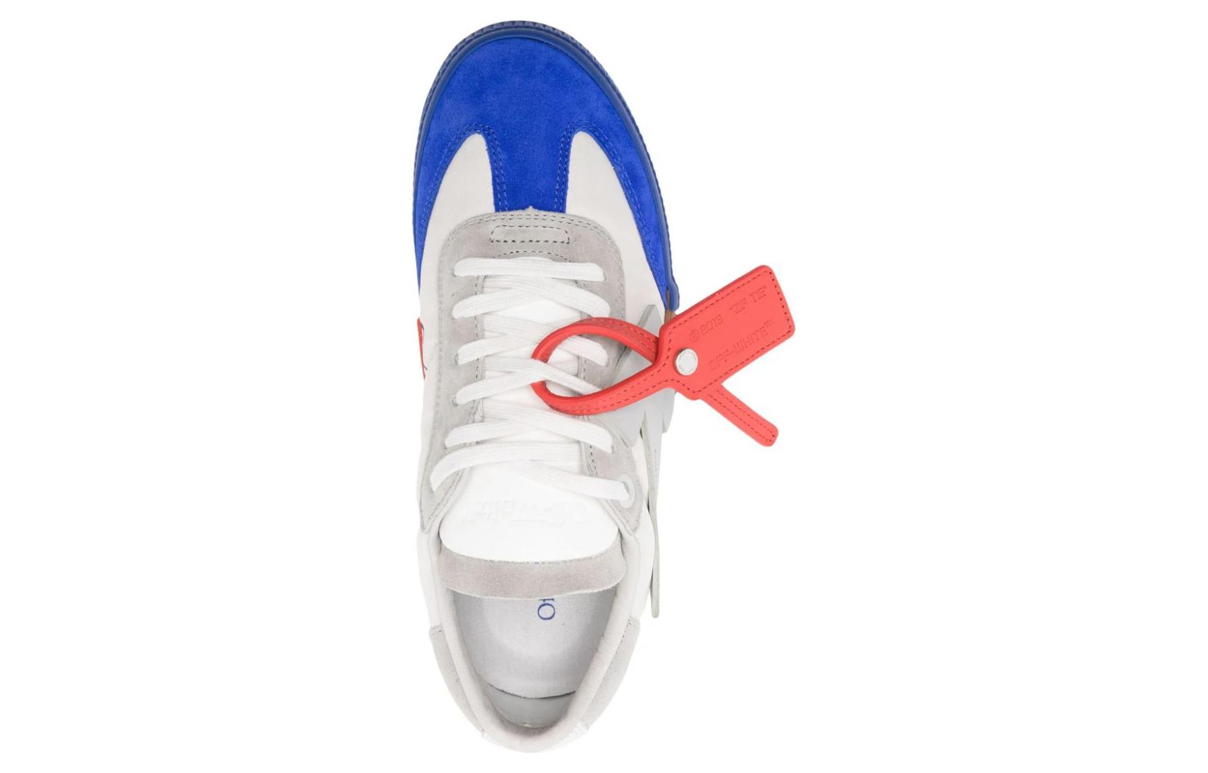 Off-White Floating Arrow Low Vulc Leather 'Blue Fluo Green' 圖 4