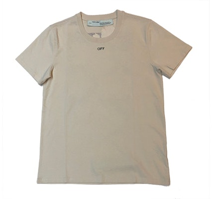 Off-White Floral Arrows Logo Tee Tan Buy Off-White Floral Arrows Logo Tee Tan