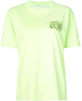 Off-White Floral Graphic T-shirt Green Off-White Floral Graphic T-shirt Green