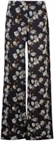 Off-White Floral Print Crepe Pajama Pants Black/Multicolor Off-White Floral Print Crepe Pajama Pants Black/Multicolor