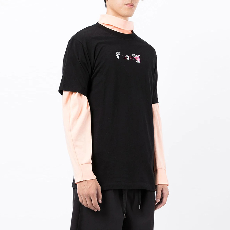 OFF-WHITE Fushi Logo Arrow Graphic Black T-Shirt FW21 Mens Fashion Tee OMAA027F21JER0171032 圖 5