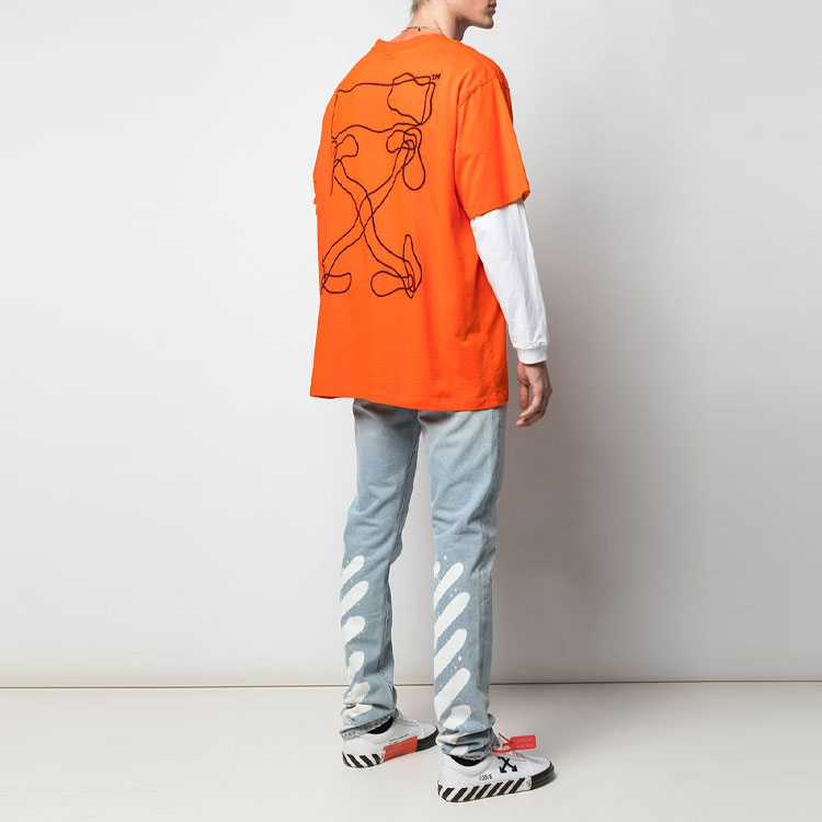 OFF-WHITE FW19 Abstract Arrows Oversized T-shirt, , Orange OMAA038F191850111910 圖 6