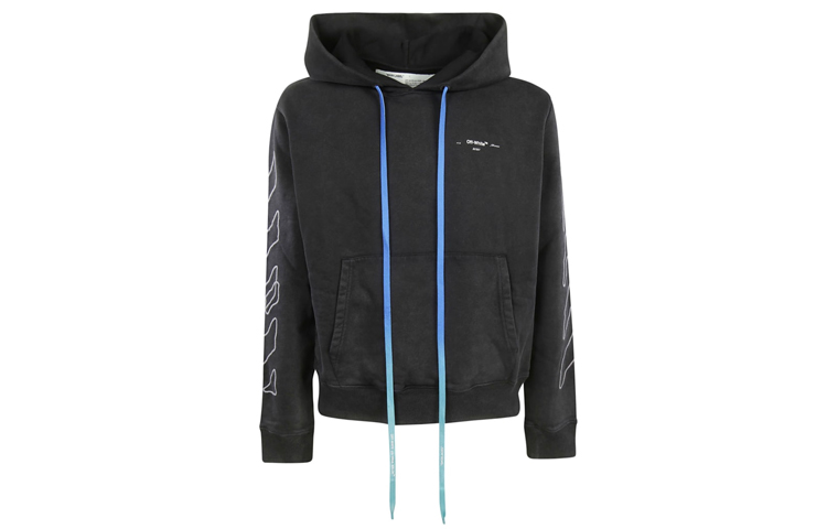 OFF-WHITE FW19 Abstract Arrows Slim Hoodie Black Geometric Embroidery Mens OMBB034F19E300111001 圖 3