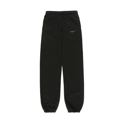 OFF-WHITE FW19 Acrylic Arrows Slim Joggers Black Pants OMCH020F19E300101060