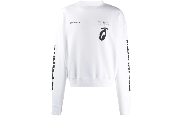 Order Sudadera Blanca OFF-WHITE FW19 Arrow Graphic Crewneck. OMBA035E19D250100110