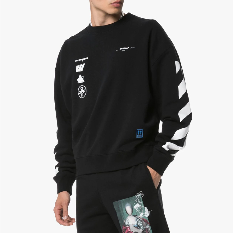 Details for OFF-WHITE FW19 背面印花黑色連帽衫 男款 OMBA035E19E300051088