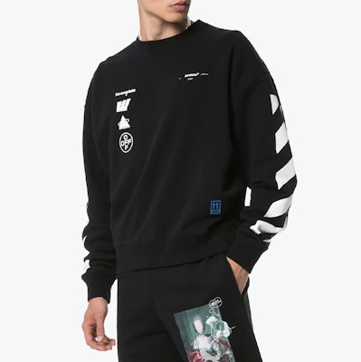 OFF-WHITE FW19 背面印花黑色連帽衫 男款 OMBA035E19E300051088 Details for OFF-WHITE FW19 背面印花黑色連帽衫 男款 OMBA035E19E300051088