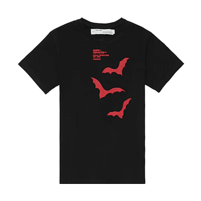 OFF-WHITE FW19 Bat Print T-Shirt Black OMAA027E191850071020