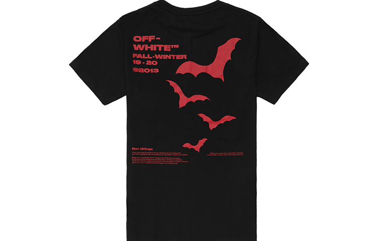 OFF-WHITE FW19 Bat Print T-Shirt Black OMAA027E191850071020 圖 3