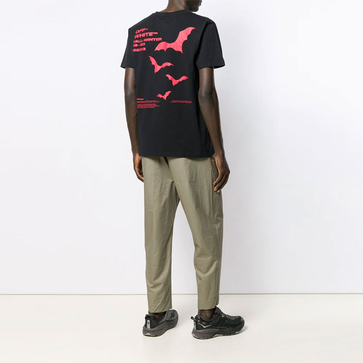 OFF-WHITE FW19 Bat Print T-Shirt Black OMAA027E191850071020 圖 6