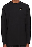 OFF-WHITE FW19 Black Cotton Logo Print Long Sleeve Tee for Men OMAB001F191850101060 OFF-WHITE FW19 Black Cotton Logo Print Long Sleeve Tee for Men OMAB001F191850101060