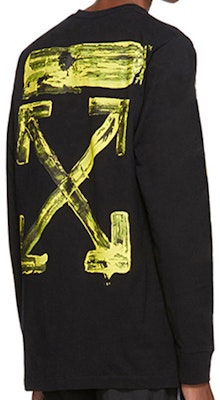 OFF-WHITE 2019秋冬黑色棉质男士长袖Logo印花T恤 OMAB001F191850101060 Lookbook OFF-WHITE 2019秋冬黑色棉质男士长袖Logo印花T恤 OMAB001F191850101060