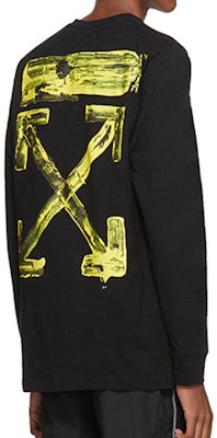OFF-WHITE 2019秋冬黑色棉质男士长袖Logo印花T恤 OMAB001F191850101060 Shop OFF-WHITE 2019秋冬黑色棉质男士长袖Logo印花T恤 OMAB001F191850101060