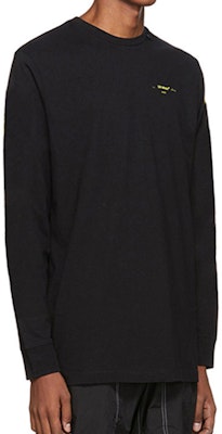 OFF-WHITE 2019秋冬黑色棉质男士长袖Logo印花T恤 OMAB001F191850101060 Purchase OFF-WHITE 2019秋冬黑色棉质男士长袖Logo印花T恤 OMAB001F191850101060