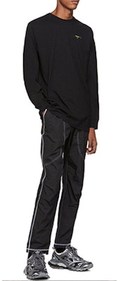 OFF-WHITE 2019秋冬黑色棉质男士长袖Logo印花T恤 OMAB001F191850101060 Details for OFF-WHITE 2019秋冬黑色棉质男士长袖Logo印花T恤 OMAB001F191850101060