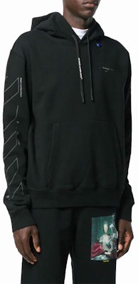 오프 화이트 FW19 블랙 백 로고 프린트 긴팔 크루넥 스웻셔츠. OMBB034E19E300031091 Shop 오프 화이트 FW19 블랙 백 로고 프린트 긴팔 크루넥 스웻셔츠. OMBB034E19E300031091