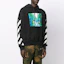 Shop Off-White FW19 Black Hoodie Waterfall Graphic Pullover for Men OMBB037E19E300151088