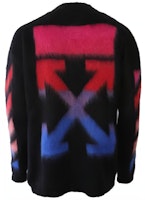 OFF-WHITE FW19 Black Mohair Sweater with Back Arrows Design OMHA036E19B020241088 OFF-WHITE FW19 Black Mohair Sweater with Back Arrows Design OMHA036E19B020241088