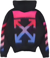 OFF-WHITE FW19 Black Nylon Blend Hooded Zip Knit Jacket OMHA073E19B020241088 OFF-WHITE FW19 Black Nylon Blend Hooded Zip Knit Jacket OMHA073E19B020241088