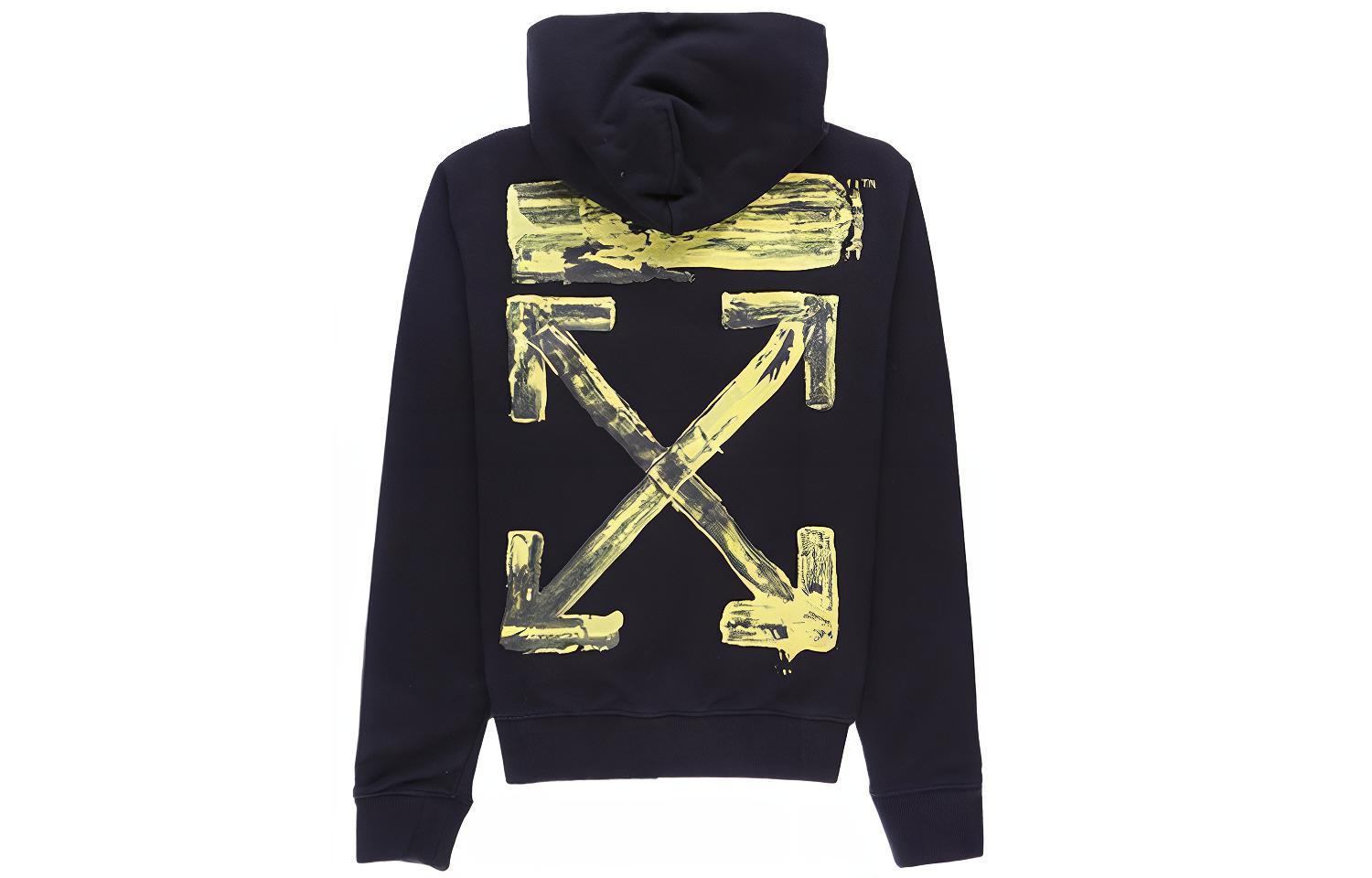 OFF-WHITE FW19 Black Paint-Splatter Arrows Hoodie OMBB034F19E300101060 圖 2