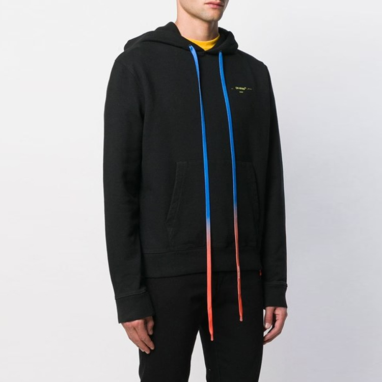 OFF-WHITE FW19 Black Paint-Splatter Arrows Hoodie OMBB034F19E300101060 圖 4