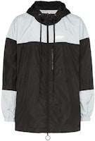OFF-WHITE FW19 Black White Colorblock Logo Windbreaker Jacket OMEA169E19E060031091 OFF-WHITE FW19 Black White Colorblock Logo Windbreaker Jacket OMEA169E19E060031091