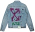 Buy オフホワイト FW19 ブルー グラフィティ アローロゴ デニムジャケット メンズ OMYE005E193860457128
