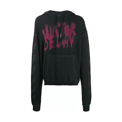 OFF-WHITE FW19 C/O Virgil Black Printed Back Sweatshirt OMBB037E19E300310988