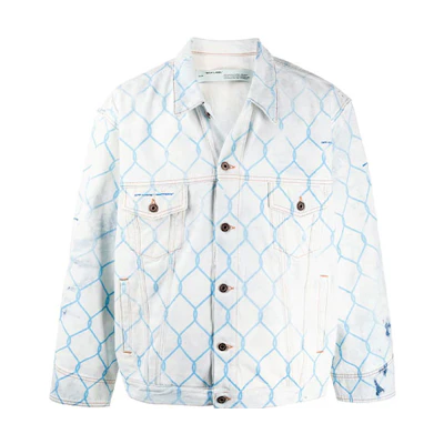 OFF-WHITE FW19 Classic Loose Fit Denim Jacket Light Blue Men’s. OMYE051S203860307131