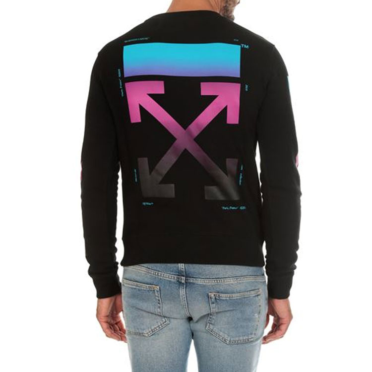 Purchase OFF-WHITE FW19 漸層彩虹箭頭刺繡男款圓領衛衣 OMBA025F181920051088
