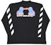 Order OFF-WHITE FW19 黑色图案印花长袖T恤 OMAB032E191850061088