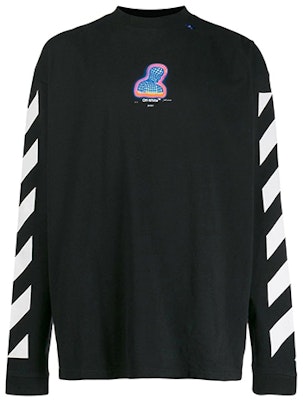 OFF-WHITE FW19 黑色图案印花长袖T恤 OMAB032E191850061088 Lookbook OFF-WHITE FW19 黑色图案印花长袖T恤 OMAB032E191850061088