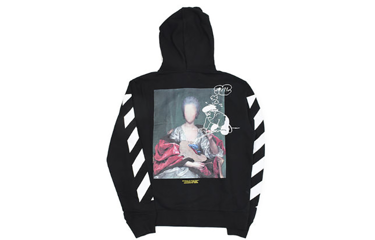 OFF-WHITE FW19 Graphic Print Zip Hoodie Jacket Black for Men OMBE001E19E300051088 圖 3