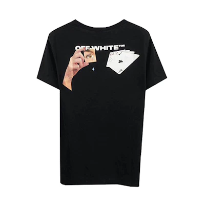 OFF-WHITE FW19 Hand of God Poker Card Tee Black Men’s T-Shirt OMAA038E191850111088
