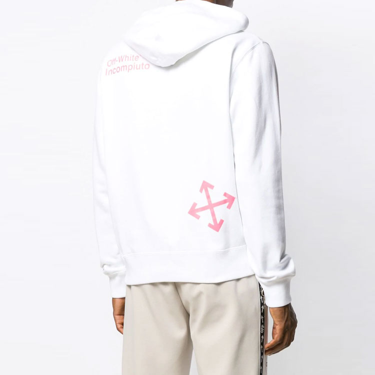 Purchase Sudadera con capucha OFF-WHITE FW19 gráfica de flechas blanca. OMBB034E19E300090128