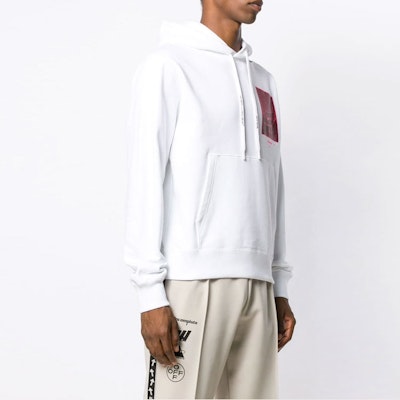 Sudadera con capucha OFF-WHITE FW19 gráfica de flechas blanca. OMBB034E19E300090128 Details for Sudadera con capucha OFF-WHITE FW19 gráfica de flechas blanca. OMBB034E19E300090128