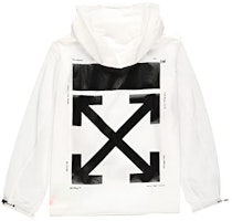 OFF-WHITE FW19 Hooded Windbreaker Jacket with Back Print OMEA187E19E110240110 OFF-WHITE FW19 Hooded Windbreaker Jacket with Back Print OMEA187E19E110240110