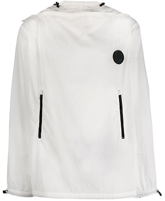 オフホワイト FW19 バックプリント付きフーデッドウインドブレーカージャケット OMEA187E19E110240110 Lookbook オフホワイト FW19 バックプリント付きフーデッドウインドブレーカージャケット OMEA187E19E110240110