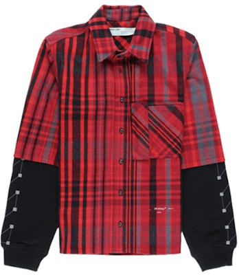 OFF-WHITE FW19 格紋半箭標印花襯衫 OMGA083E19E230102010 Buy OFF-WHITE FW19 格紋半箭標印花襯衫 OMGA083E19E230102010