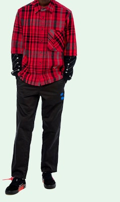 OFF-WHITE FW19 格紋半箭標印花襯衫 OMGA083E19E230102010 Details for OFF-WHITE FW19 格紋半箭標印花襯衫 OMGA083E19E230102010