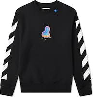 OFF-WHITE FW19 Multicolor Heat Print Pullover Sweatshirt Black OMBA025E19E300061088 OFF-WHITE FW19 Multicolor Heat Print Pullover Sweatshirt Black OMBA025E19E300061088
