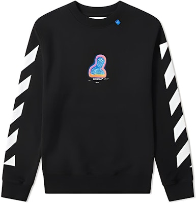 OFF-WHITE FW19 Sudadera Negra Multicolor con Estampado Heat Print OMBA025E19E300061088 Buy OFF-WHITE FW19 Sudadera Negra Multicolor con Estampado Heat Print OMBA025E19E300061088