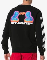 Purchase OFF-WHITE FW19 黑色多彩熱印連帽衫 OMBA025E19E300061088